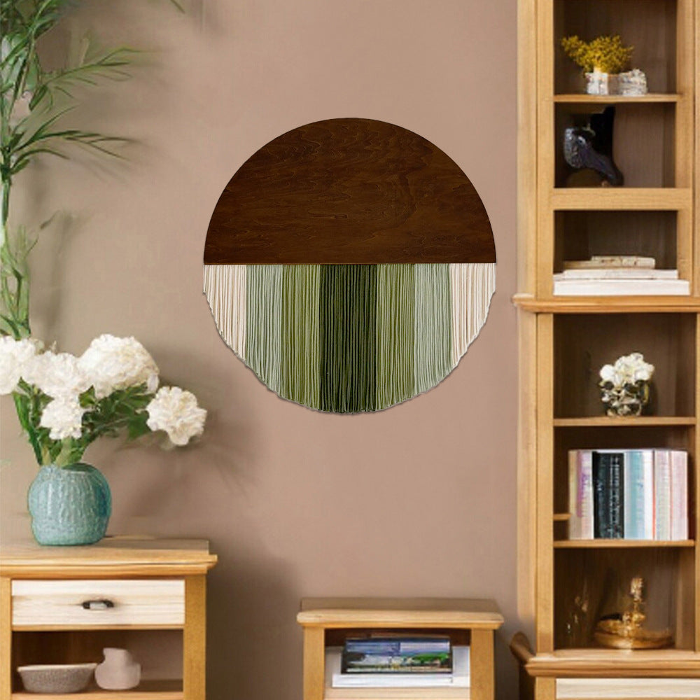 Hand Woven Round Wall Tapestry Nordic Decor