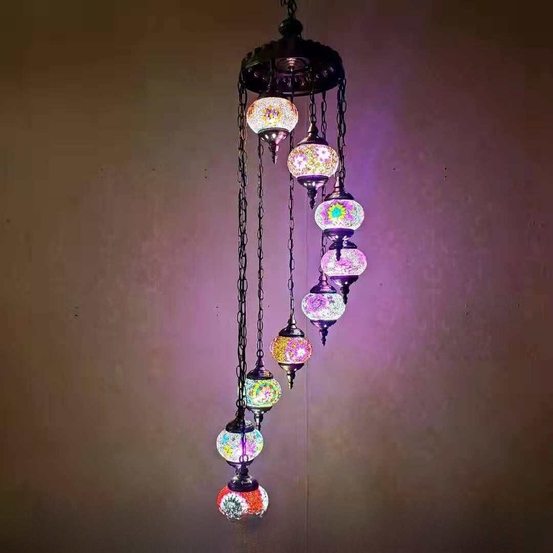 Mosaic Glass Ceiling Lighting