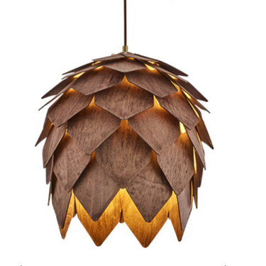 Scandinavian Wooden Pine Cone Ceiling Lights