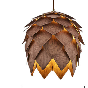 Scandinavian Wooden Pine Cone Ceiling Lights