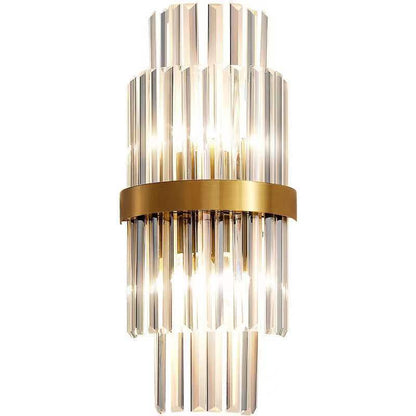 Modern Minimalist Stainless Steel Crystal Wall Lamp