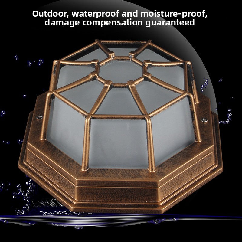 Retro Waterproof LED Ceiling Light for Outdoor
