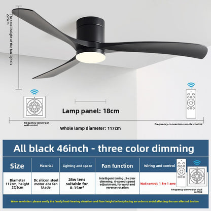 Modern Smart Ceiling Fan with Light