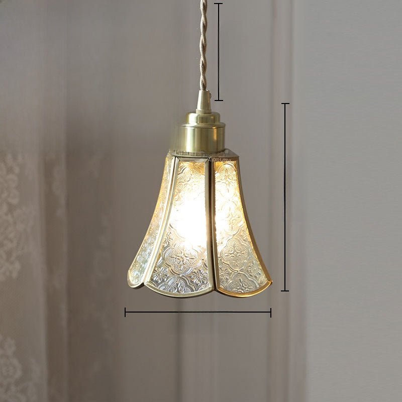 Japanese Retro Tiffany Brass Glass Pendant Lights