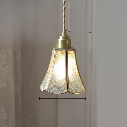 Japanese Retro Tiffany Brass Glass Pendant Lights