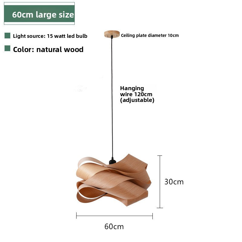 Wood Veneer Ceiling Hanging Light