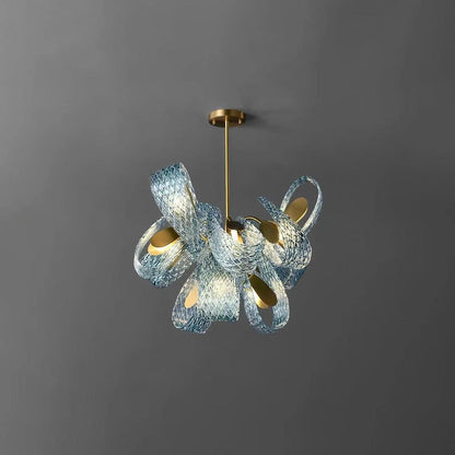 Modern Glass Pendant Light with Copper Finish
