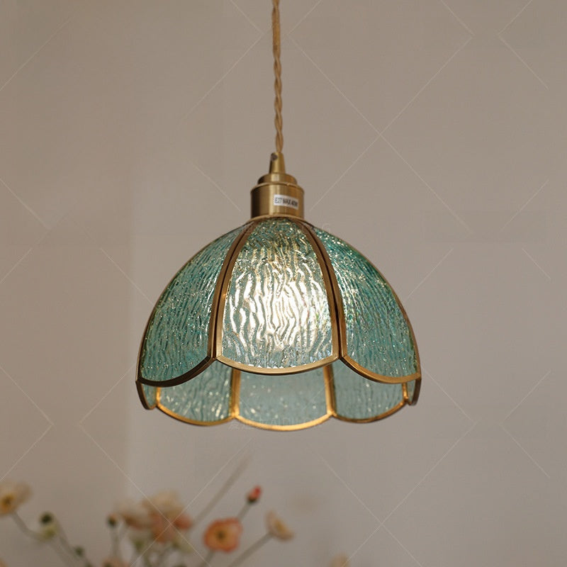 Japanese Retro Tiffany Brass Glass Pendant Lights