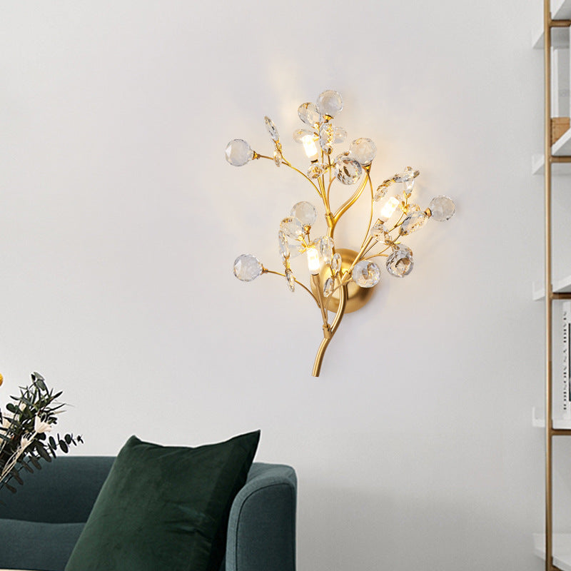 Crystal Bedroom Bedside Wall Lamp
