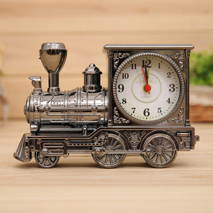 Vintage Locomotive Train Alarm Clock Home Decor