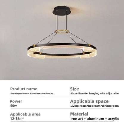 Minimalist Nordic Circular LED Pendant Light