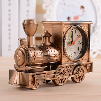 Vintage Locomotive Train Alarm Clock Home Decor