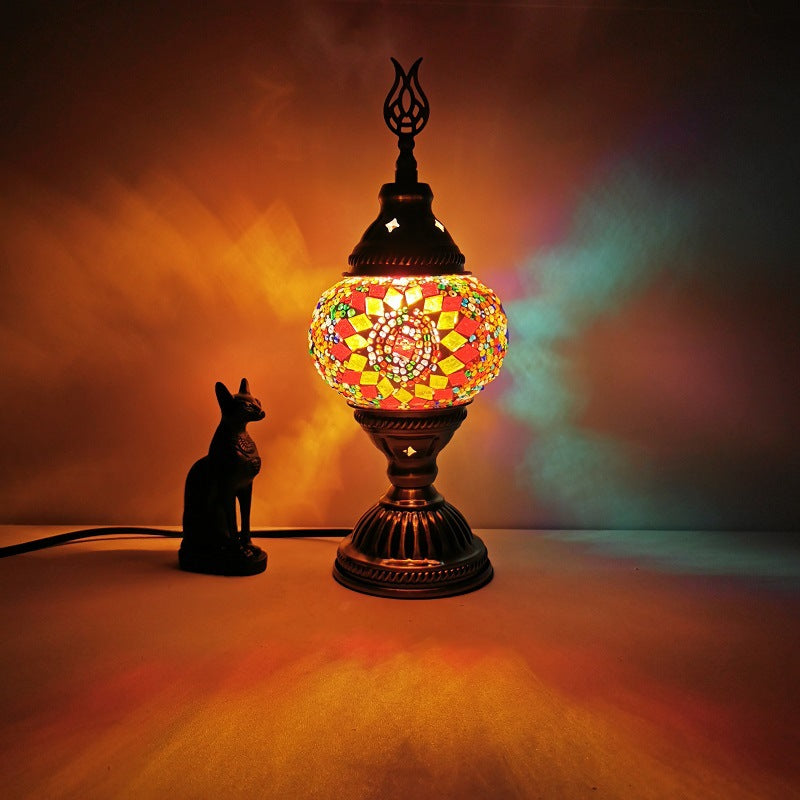 Turkish Retro Glass Table Lamp