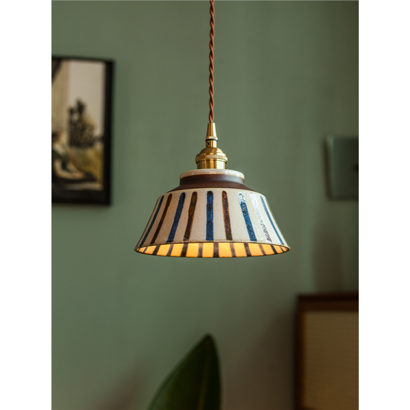 Underglaze Vintage Ceramic Ceiling Lights