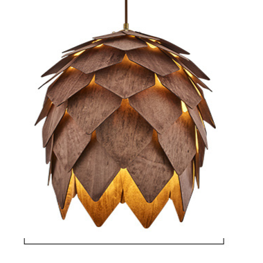 Scandinavian Wooden Pine Cone Ceiling Lights