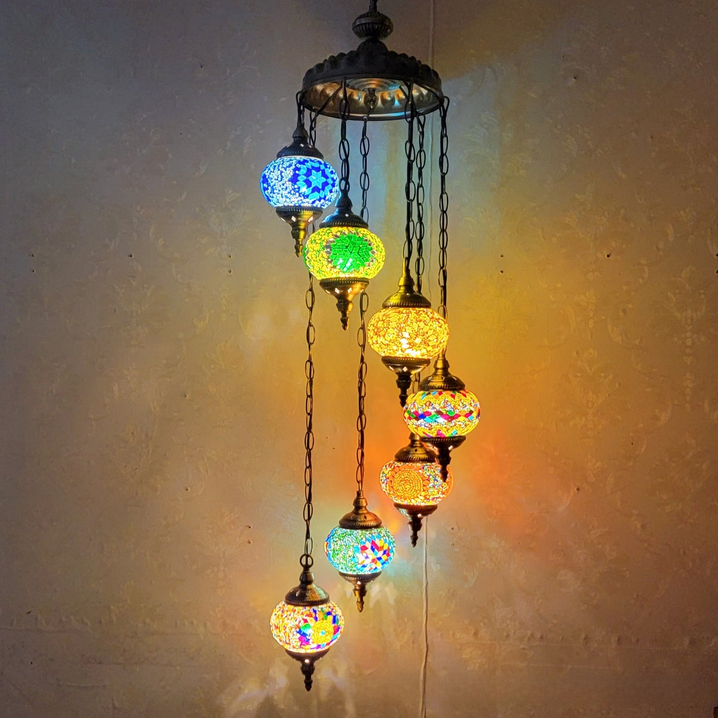 Mosaic Glass Ceiling Lighting