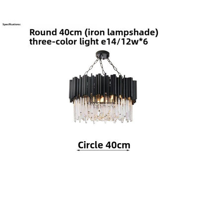 Crystal Chandelier with Stainless Steel Frame