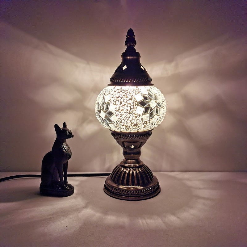 Turkish Retro Glass Table Lamp