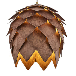 Scandinavian Wooden Pine Cone Ceiling Lights