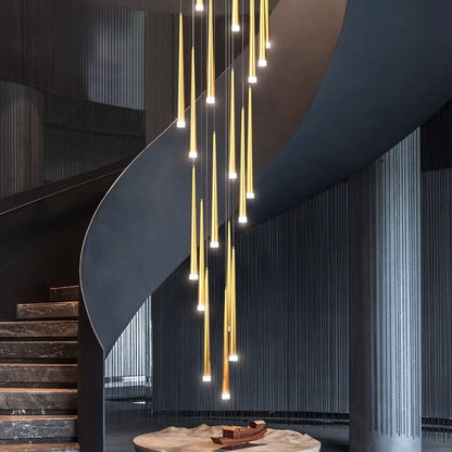 Modern Iron LED Chandelier for Living Room and Staircase