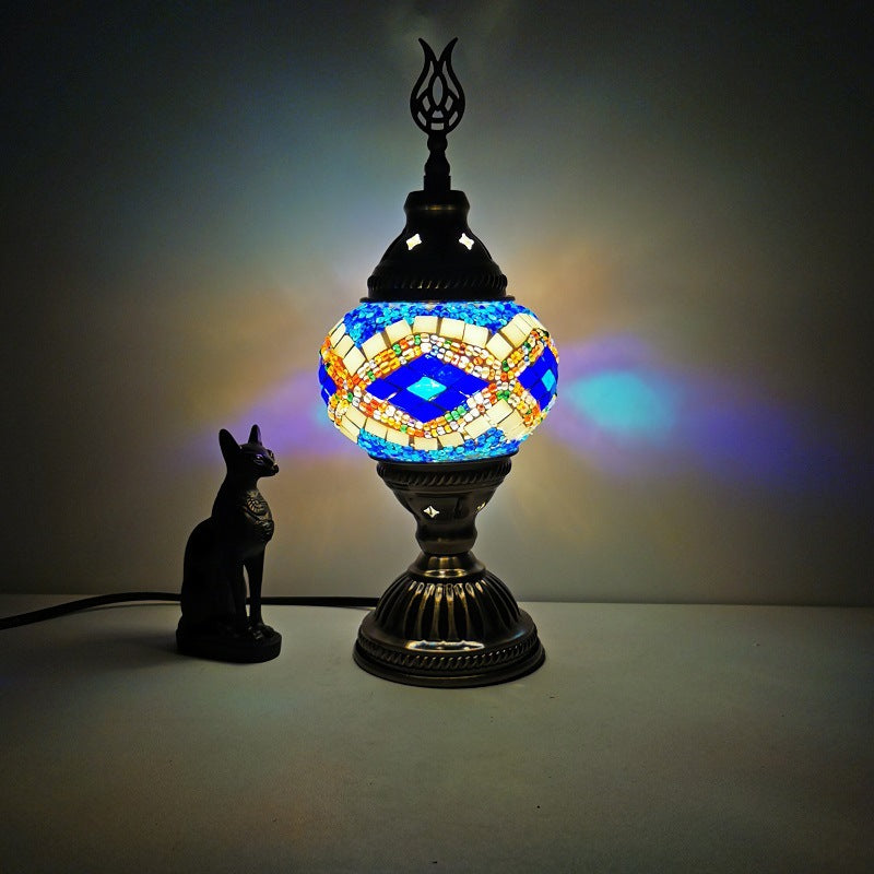 Turkish Retro Glass Table Lamp
