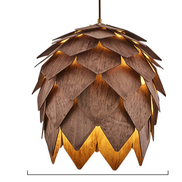Scandinavian Wooden Pine Cone Ceiling Lights