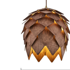 Scandinavian Wooden Pine Cone Ceiling Lights