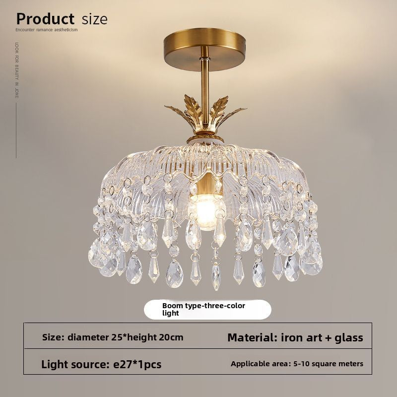 French Retro Crystal Chandelier Light