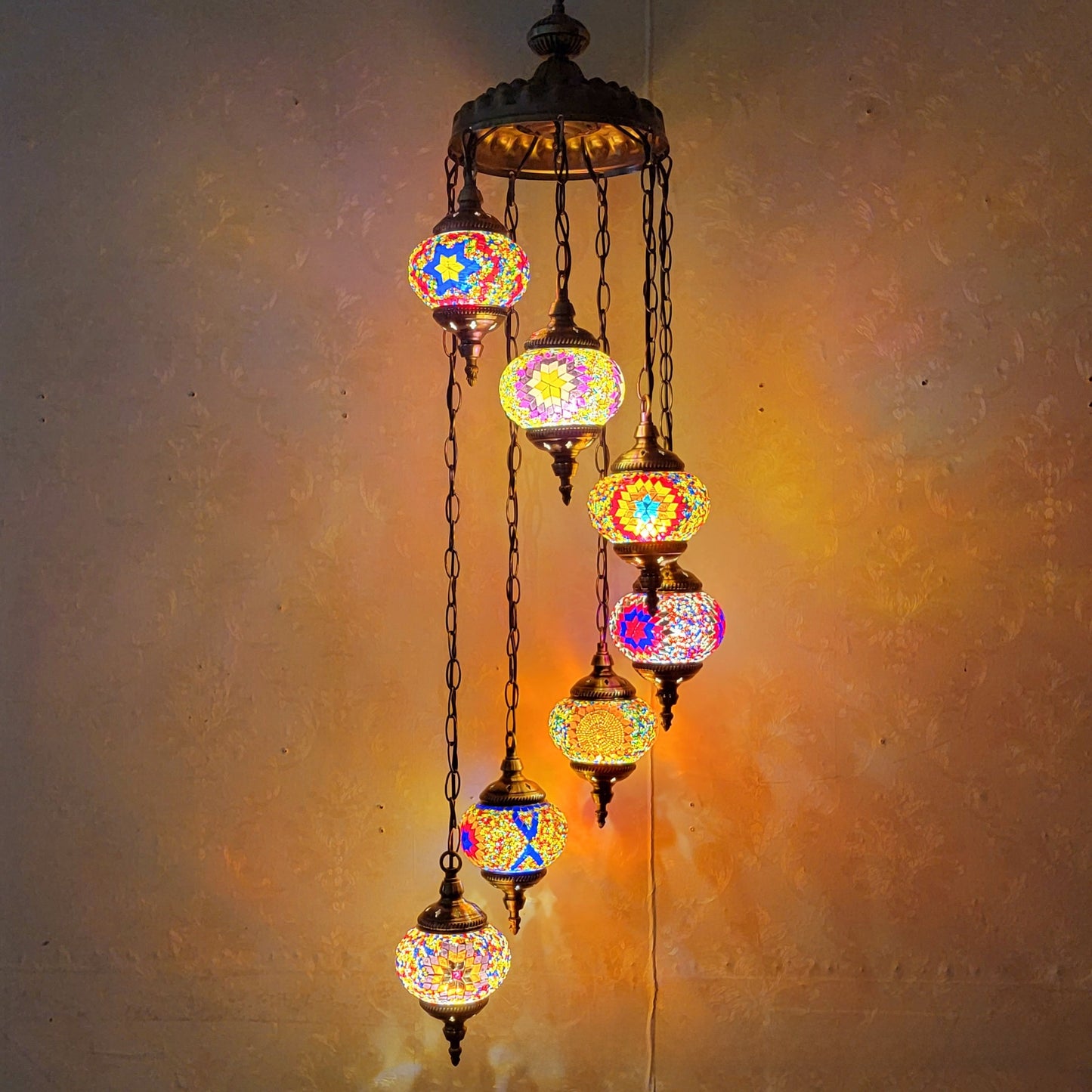 Mosaic Glass Ceiling Lighting